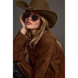 12th Tribe McGraw Olive Cowboy Hat Size O/SO/S